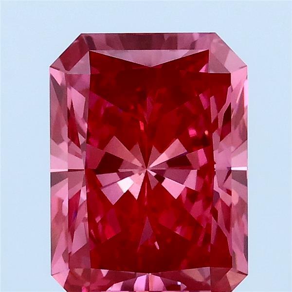 2.03ct Radiant FANCY VIVID PINK VVS2 Lab Created Diamond