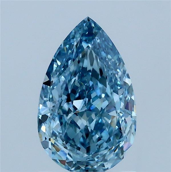 1.56ct Pear FANCY VIVID BLUE VS1 Lab Created Diamond