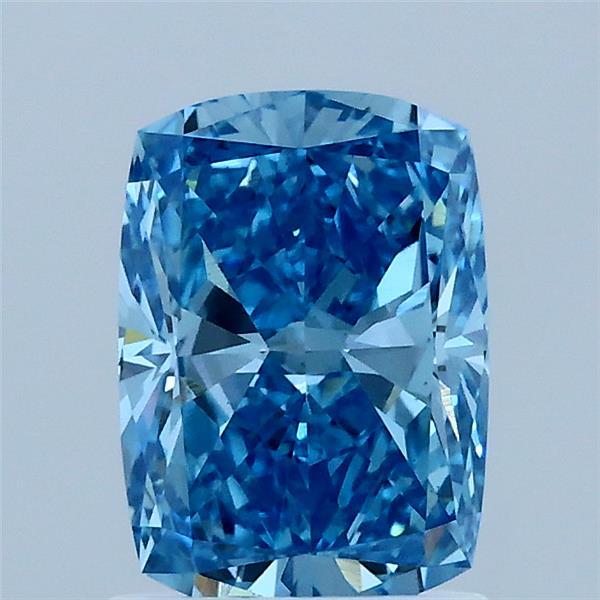 1.51ct Cushion FANCY VIVID BLUE VS1 Lab Created Diamond