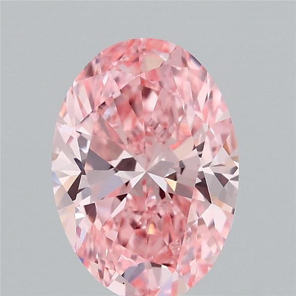 1.59ct Oval FANCY VIVID PINK VS1 Lab Created Diamond