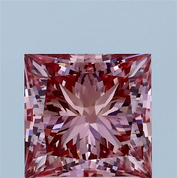 2.03ct Princess FANCY VIVID PINK VS1 Lab Created Diamond