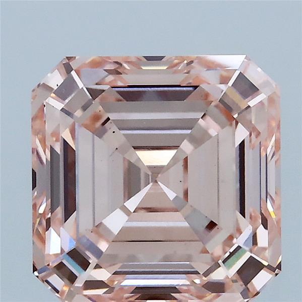 3.12ct Asscher FANCY INTENSE PINK VS2 Lab Created Diamond
