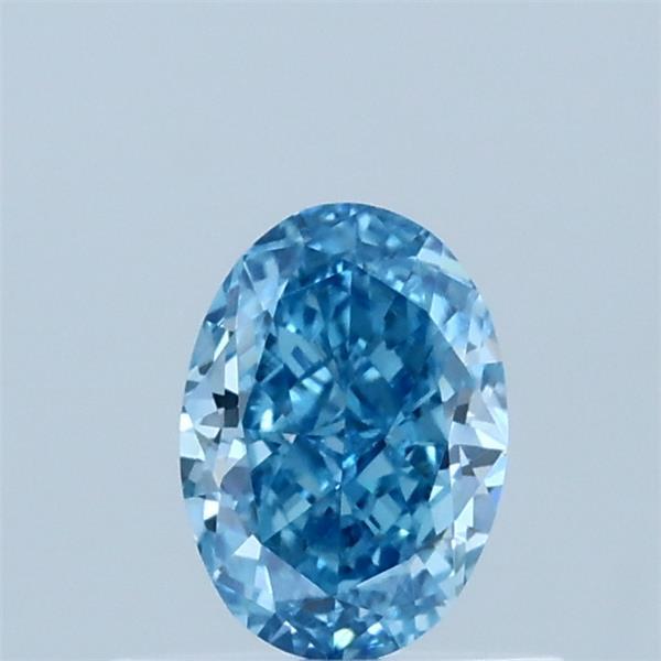 0.56ct Oval FANCY VIVID BLUE VS1 Lab Created Diamond