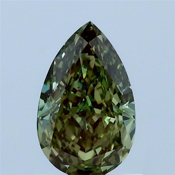 1.04ct Pear FANCY INTENSE GREEN VVS2 Lab Created Diamond