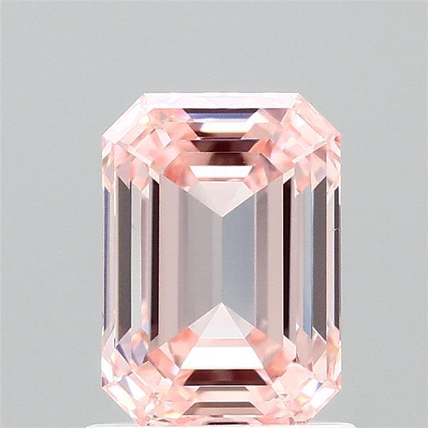 1.4ct Emerald FANCY VIVID PINK VVS1 Lab Created Diamond