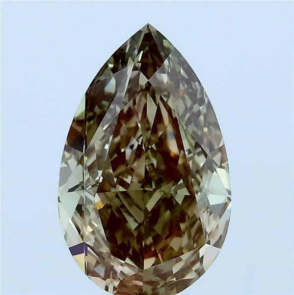 2.38ct Pear FANCY GREEN VVS2 Lab Created Diamond