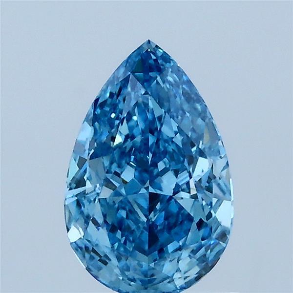 1.01ct Pear FANCY VIVID BLUE VS1 Lab Created Diamond