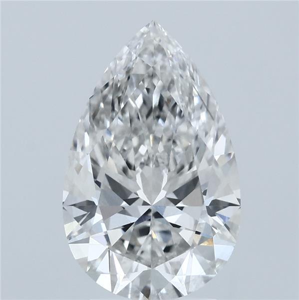 3.08ct Pear F VS2 Lab Created Diamond