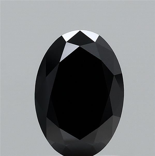 1.5ct Oval FANCY BLACK  Lab Created Diamond