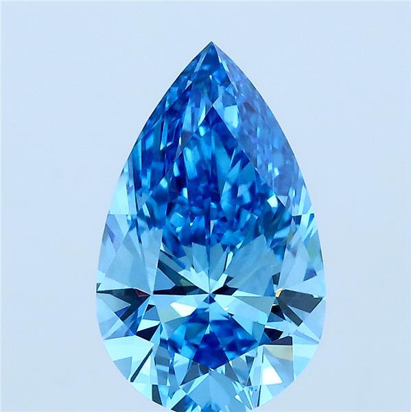 2.01ct Pear FANCY VIVID BLUE VS1 Lab Created Diamond