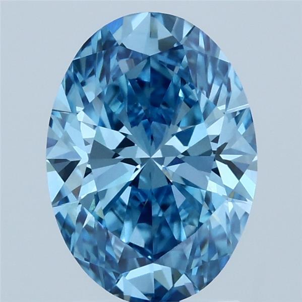 2.04ct Oval FANCY VIVID BLUE VVS1 Lab Created Diamond