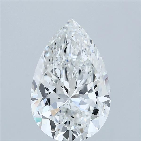 4.05ct Pear F VVS2 Lab Created Diamond