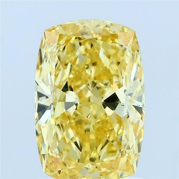 1.52ct Cushion FANCY INTENSE YELLOW VS1 Lab Created Diamond