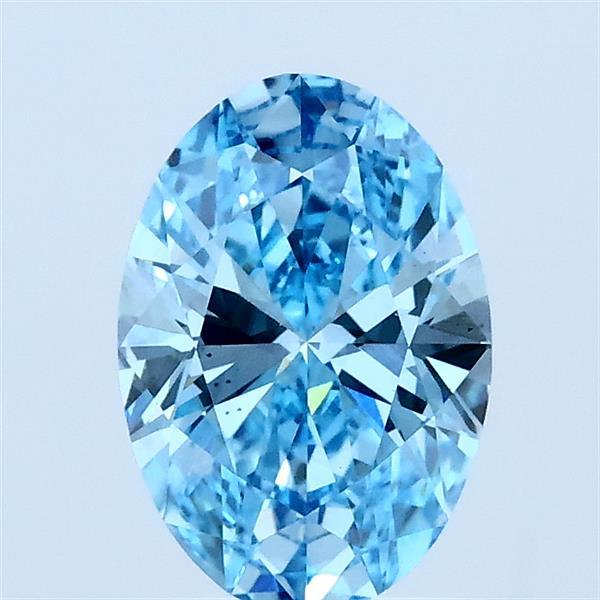 1.04ct Oval FANCY VIVID BLUE VS2 Lab Created Diamond