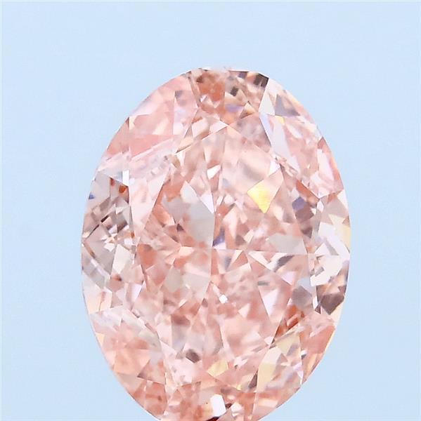 2.69ct Oval FANCY VIVID PINK VVS2 Lab Created Diamond