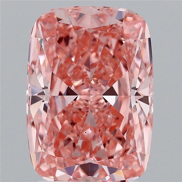 3.04ct Cushion FANCY VIVID PINK VS1 Lab Created Diamond