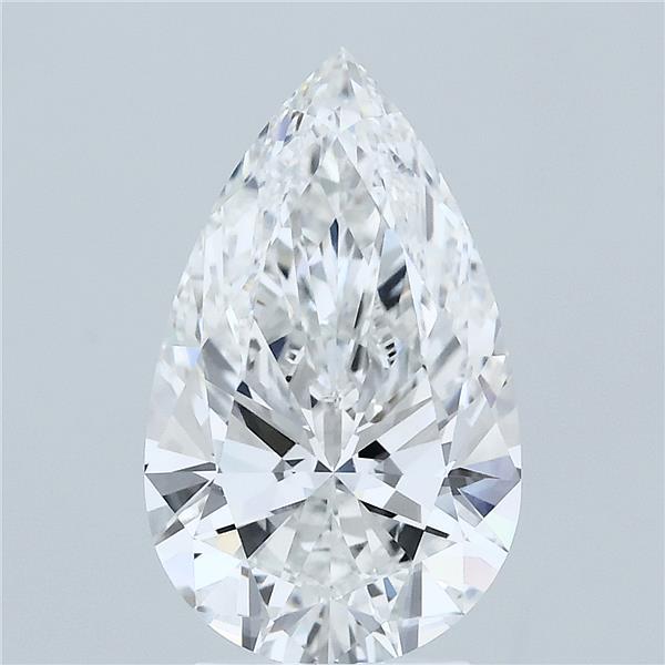 3.03ct Pear F VVS1 Lab Created Diamond