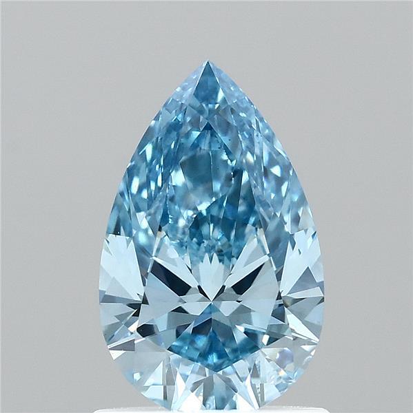 1.01ct Pear FANCY VIVID BLUE VS1 Lab Created Diamond