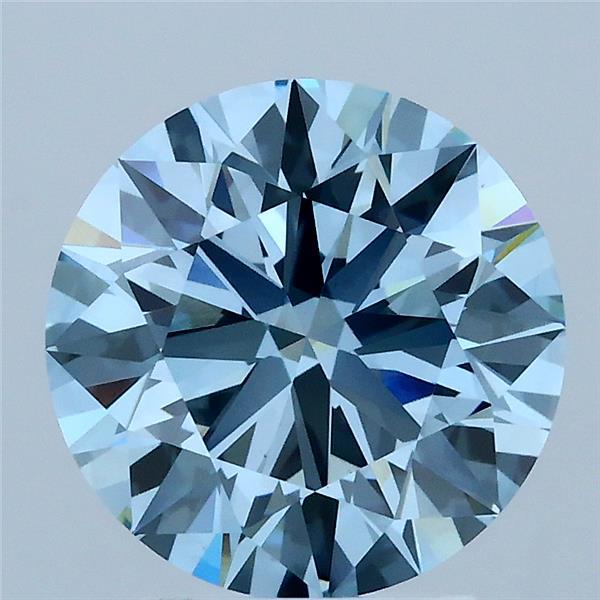 2.87ct Round FANCY VIVID BLUE VS1 Lab Created Diamond