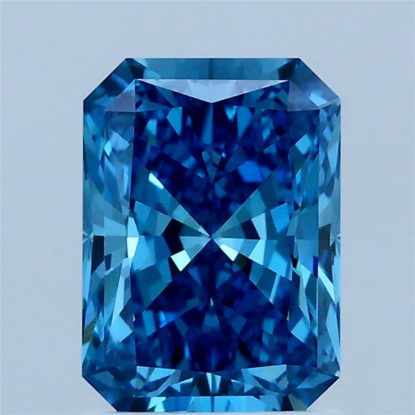 1.5ct Radiant FANCY VIVID BLUE VVS2 Lab Created Diamond