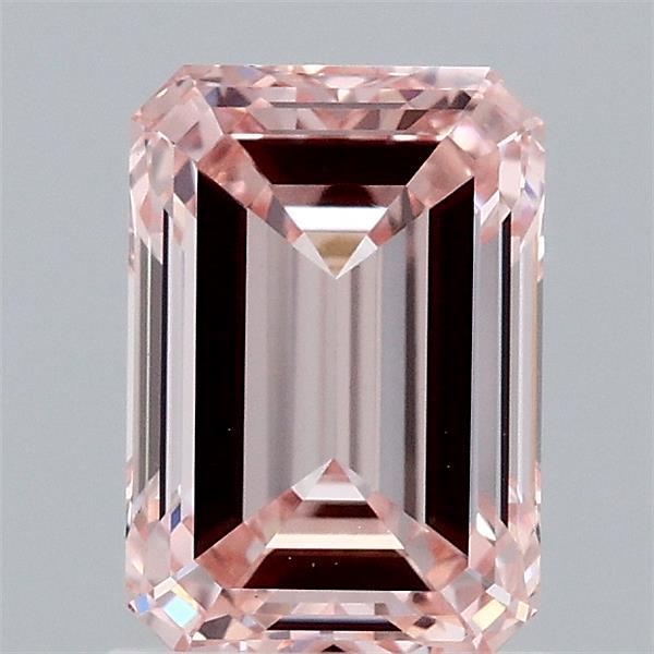 1.58ct Emerald FANCY PINK VVS2 Lab Created Diamond