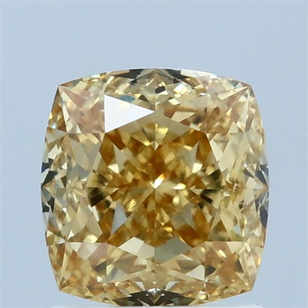 1.68ct Cushion FANCY INTENSE YELLOW VVS2 Lab Created Diamond