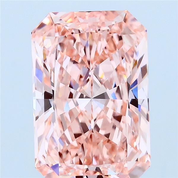3.02ct Radiant FANCY VIVID PINK VVS2 Lab Created Diamond