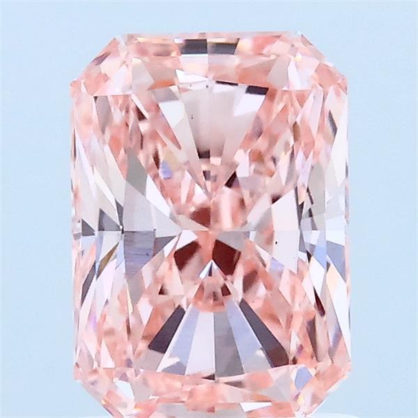 1.51ct Radiant FANCY VIVID PINK VS1 Lab Created Diamond