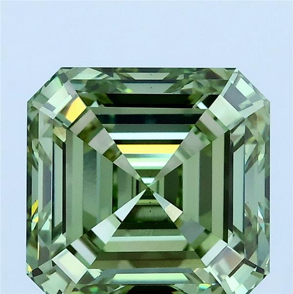 3ct Asscher FANCY VIVID GREEN VS1 Lab Created Diamond