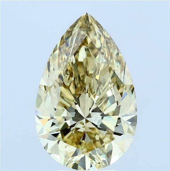 5.06ct Pear FANCY YELLOW VVS2 Lab Created Diamond