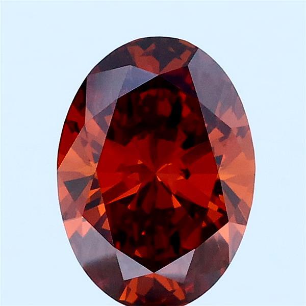 1ct Oval FANCY DEEP ORANGE VS1 Lab Created Diamond