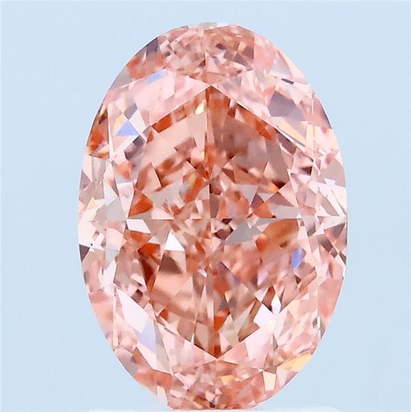 2.04ct Oval FANCY VIVID PINK VS1 Lab Created Diamond