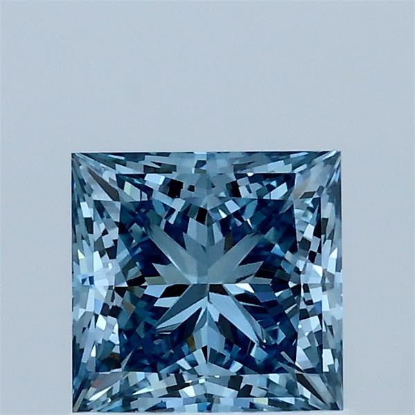 1.01ct Princess FANCY VIVID BLUE VS1 Lab Created Diamond