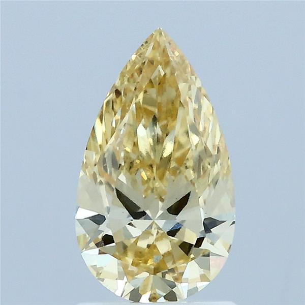1.02ct Pear FANCY INTENSE YELLOW VS1 Lab Created Diamond