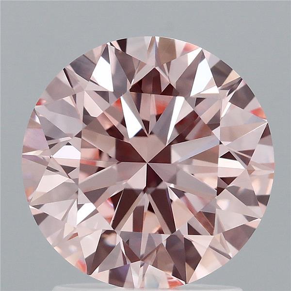 1.93ct Round FANCY INTENSE PINK VS1 Lab Created Diamond