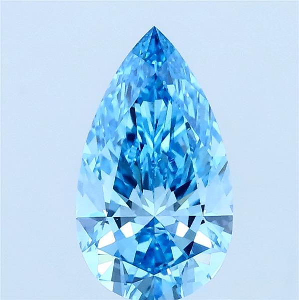 1.01ct Pear FANCY VIVID BLUE VS1 Lab Created Diamond