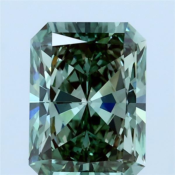 2.05ct Radiant FANCY INTENSE GREEN VVS2 Lab Created Diamond