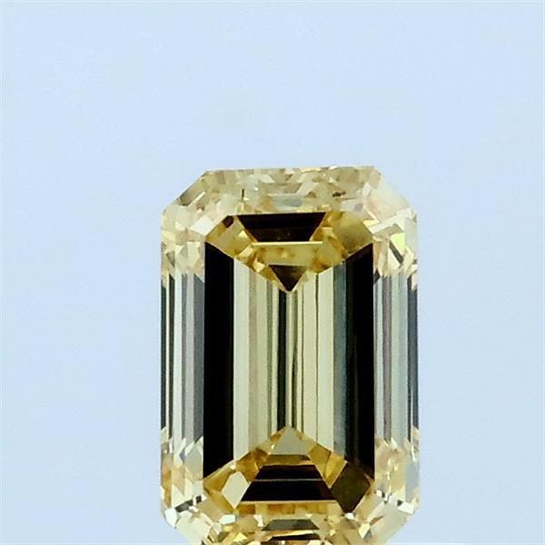 0.73ct Emerald FANCY YELLOW VVS1 Lab Created Diamond