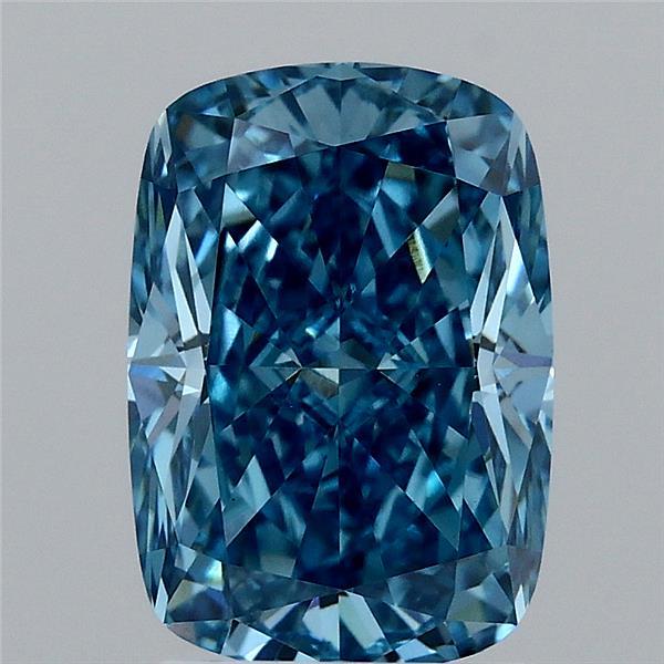 2.58ct Cushion FANCY VIVID BLUE VS1 Lab Created Diamond