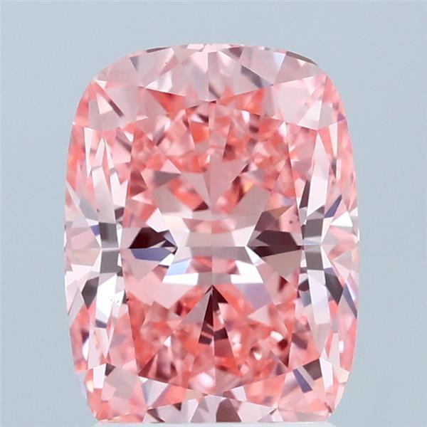 2.03ct Cushion FANCY VIVID PINK VS1 Lab Created Diamond