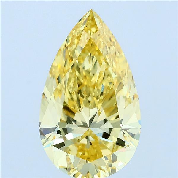 2.75ct Pear FANCY INTENSE YELLOW VVS2 Lab Created Diamond