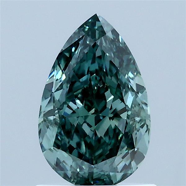 1.19ct Pear FANCY VIVID GREEN VS1 Lab Created Diamond