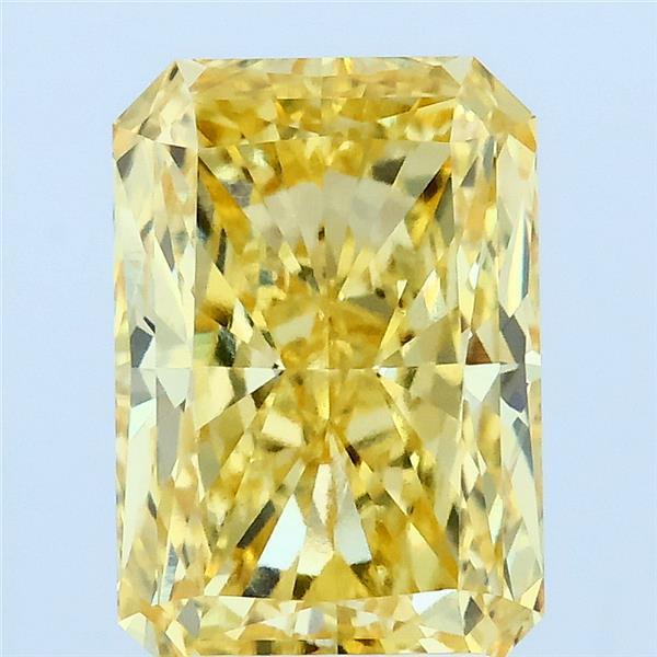 3.03ct Radiant FANCY INTENSE YELLOW VVS2 Lab Created Diamond