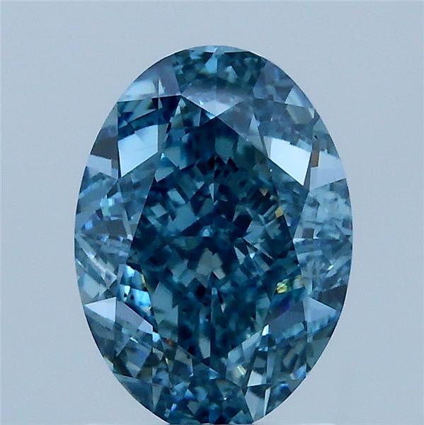 2.01ct Oval FANCY VIVID BLUE VS2 Lab Created Diamond