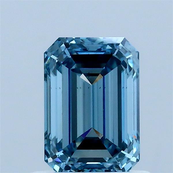 1.01ct Emerald FANCY VIVID BLUE VS1 Lab Created Diamond