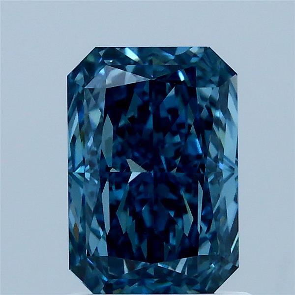 1.55ct Radiant FANCY VIVID BLUE VS1 Lab Created Diamond