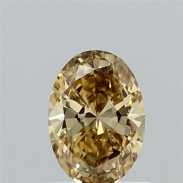 0.59ct Oval FANCY VIVID YELLOW VS1 Lab Created Diamond