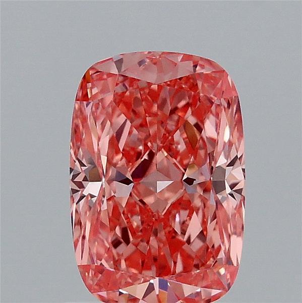 1.4ct Cushion FANCY VIVID ORANGY PINK VS1 Lab Created Diamond
