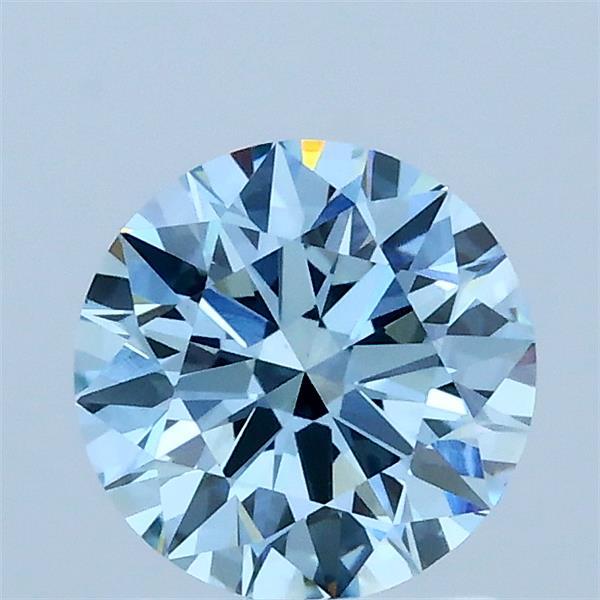 1.07ct Round FANCY VIVID BLUE VVS2 Lab Created Diamond