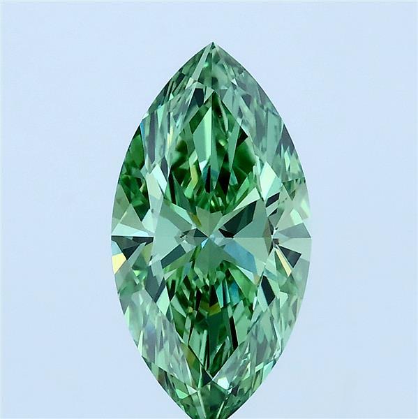1.9ct Marquise FANCY VIVID GREEN VS1 Lab Created Diamond